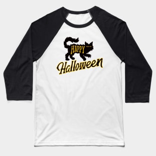 happy halloween cat halloween Baseball T-Shirt